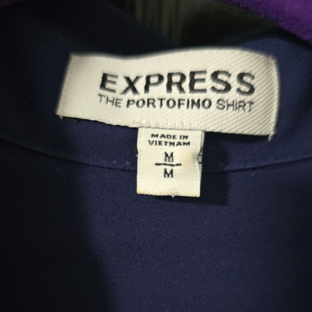 Express Women's Button-Down Portifino Shirt in Royal Blue - Picture 2 of 3